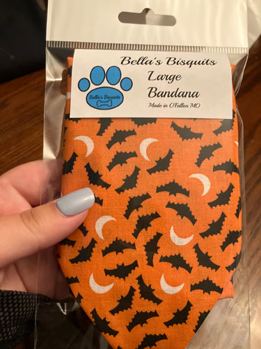 Orange with Bats and Moons