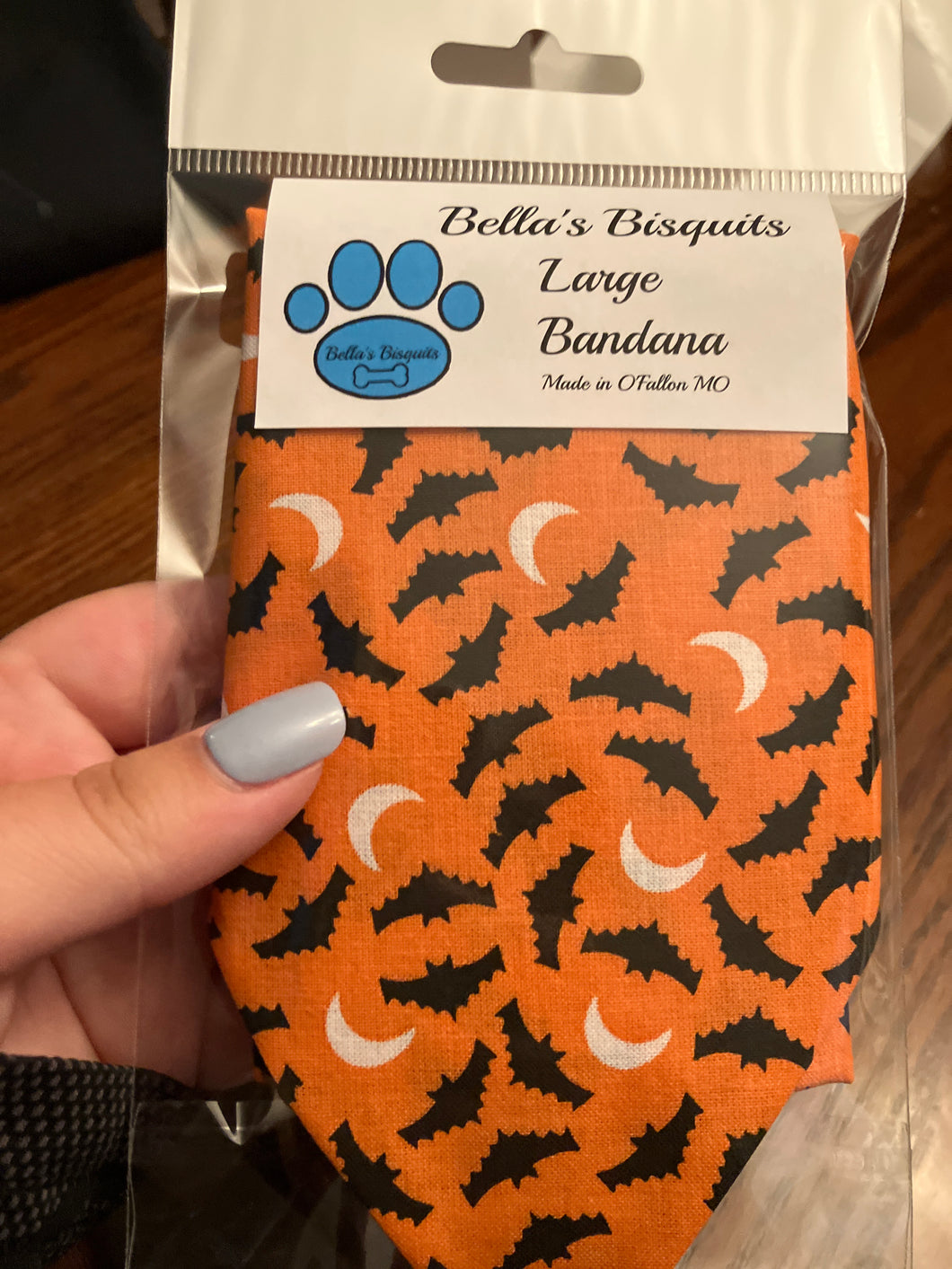 Orange with Bats and Moons