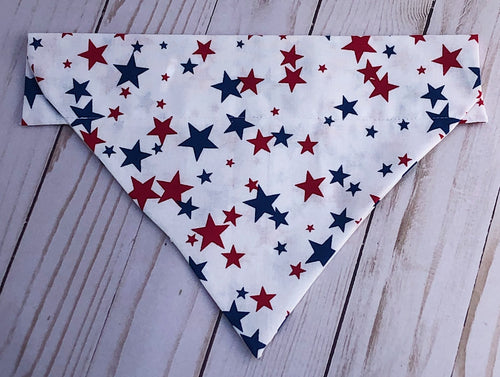 White with Red and Blue Stars